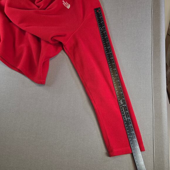 The North Face Men’s Red Polartec Classic Quarter Zip Fleece Pullover Size Large - Picture 12 of 14